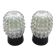 Lot de 2 appliques en verre ciselé par RZB Leuchten