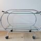Desserte chariot chrome et verre vintage