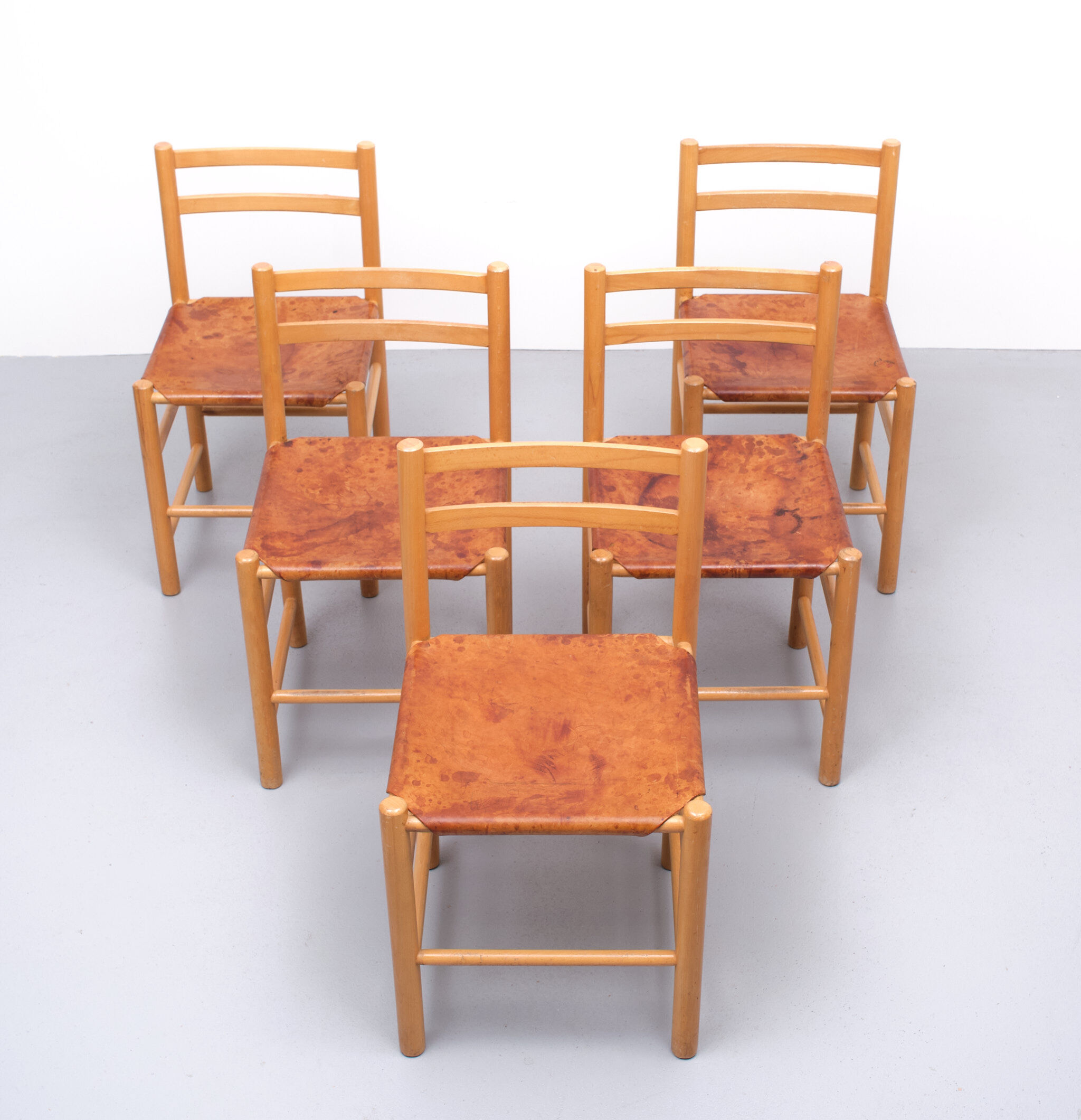 Ate Van Apeldoorn for Houtwerk Hattum Chairs Dutch 1960s