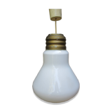 Pendant Lamp Bulb Opaline Glass Vintage 70s