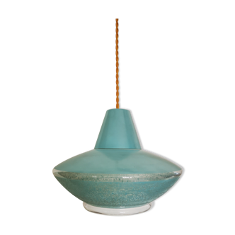 60s diabolo suspension in blue glass