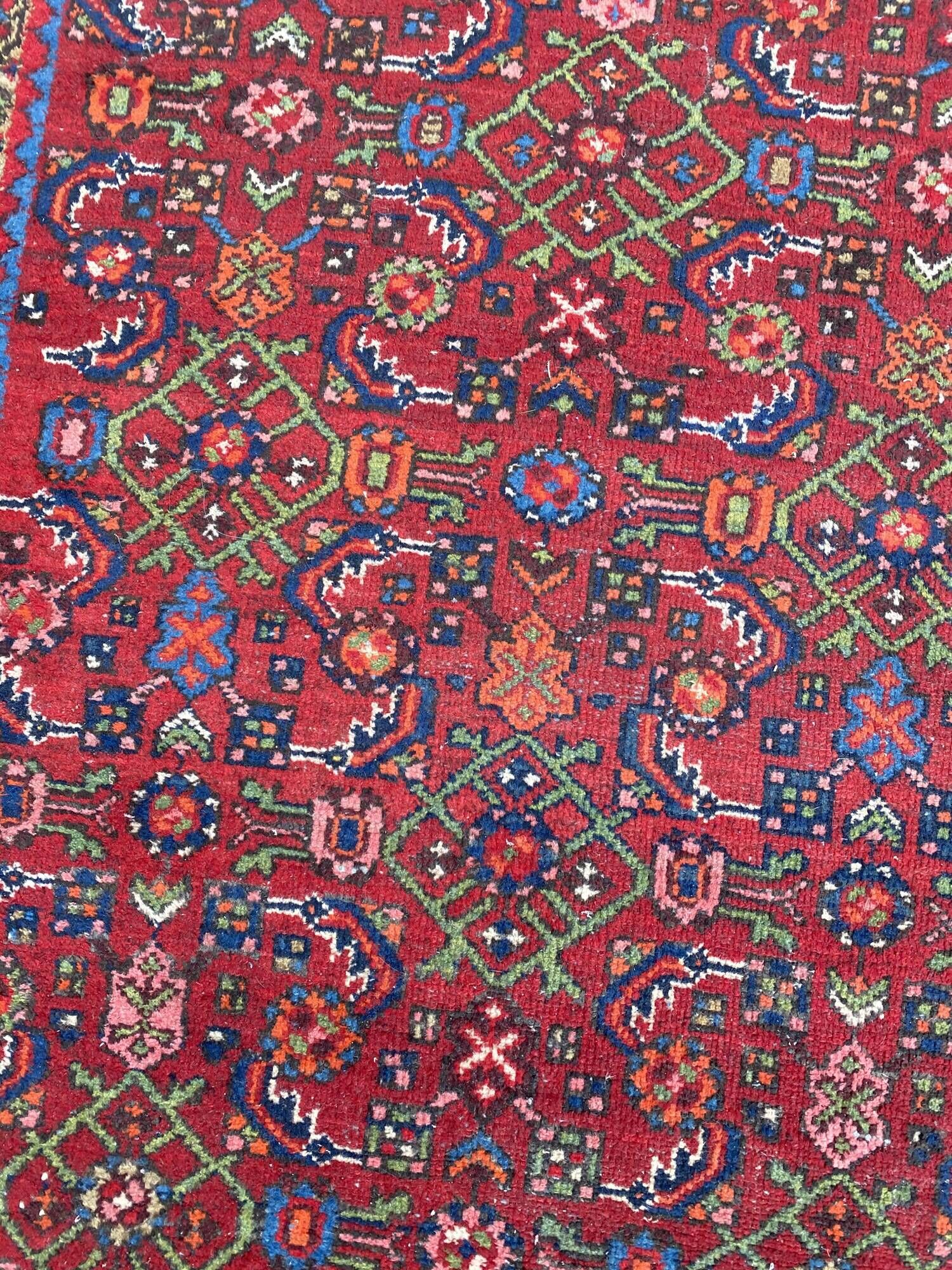 Handmade ancient persian hamadan carpet 120x204 cm