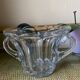 Molded pressed glass cup