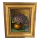 Ancienne peinture, nature morte , bouquet de fleurs