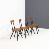 Laukaan Puu set of four ‘Pirkka’ dining chairs by Ilmari Tapiovaara