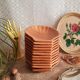 Set of 12 scallops in cognac sandstone Émile Henry - vintage