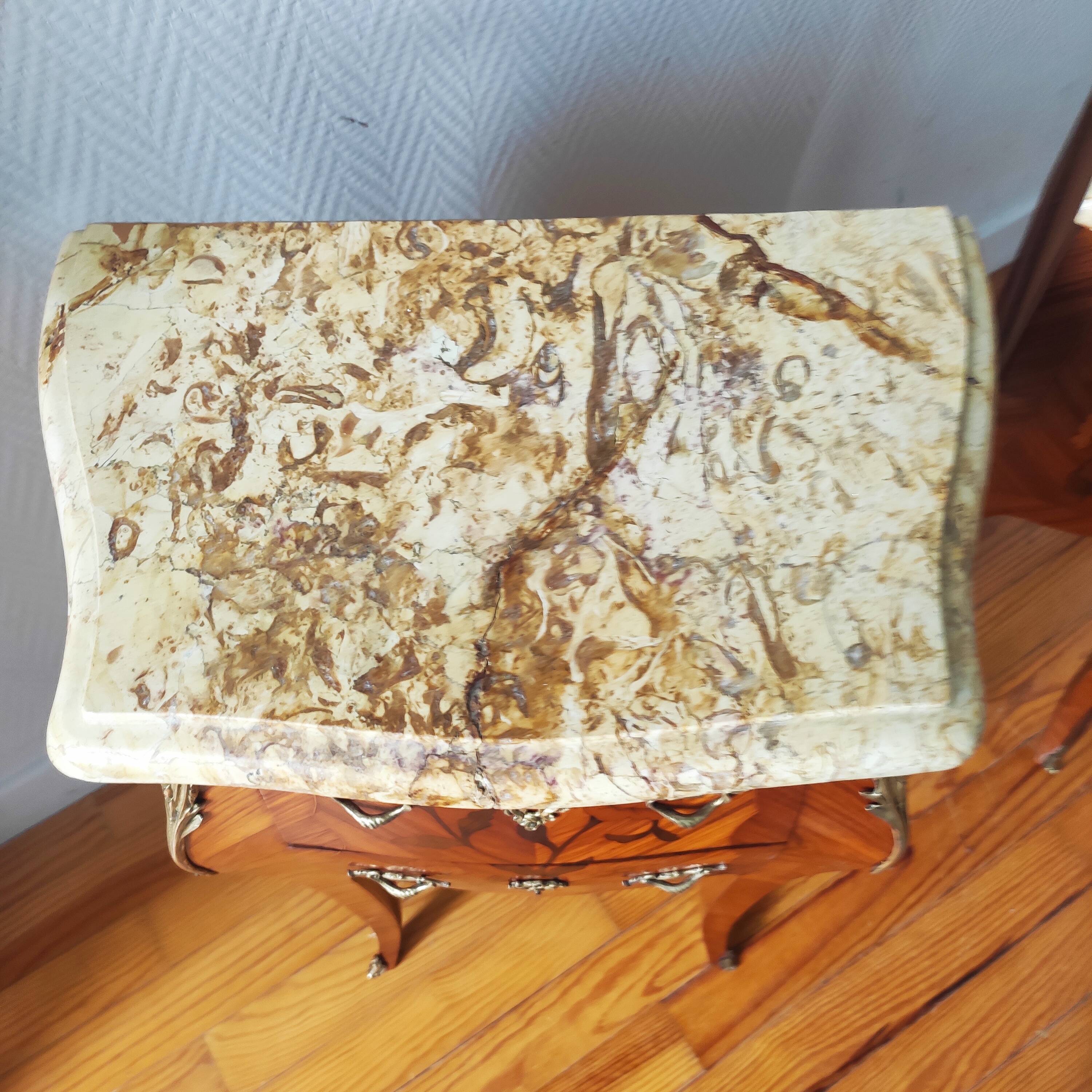 Pair of Louis XV style bedside tables