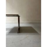 side table in chrome metal and mirror, design 1970