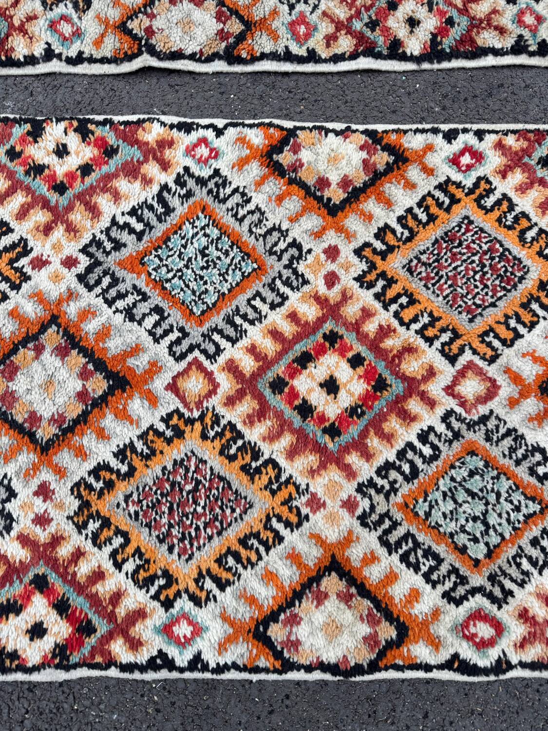 Pair of Moroccan Beni Ouarain rugs 150/80cm