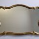 Miroir vintage en stuc et bois doré de style Louis XV, baroque, 78 cm