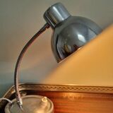 Polished aluminum desk lamp from the 1950s