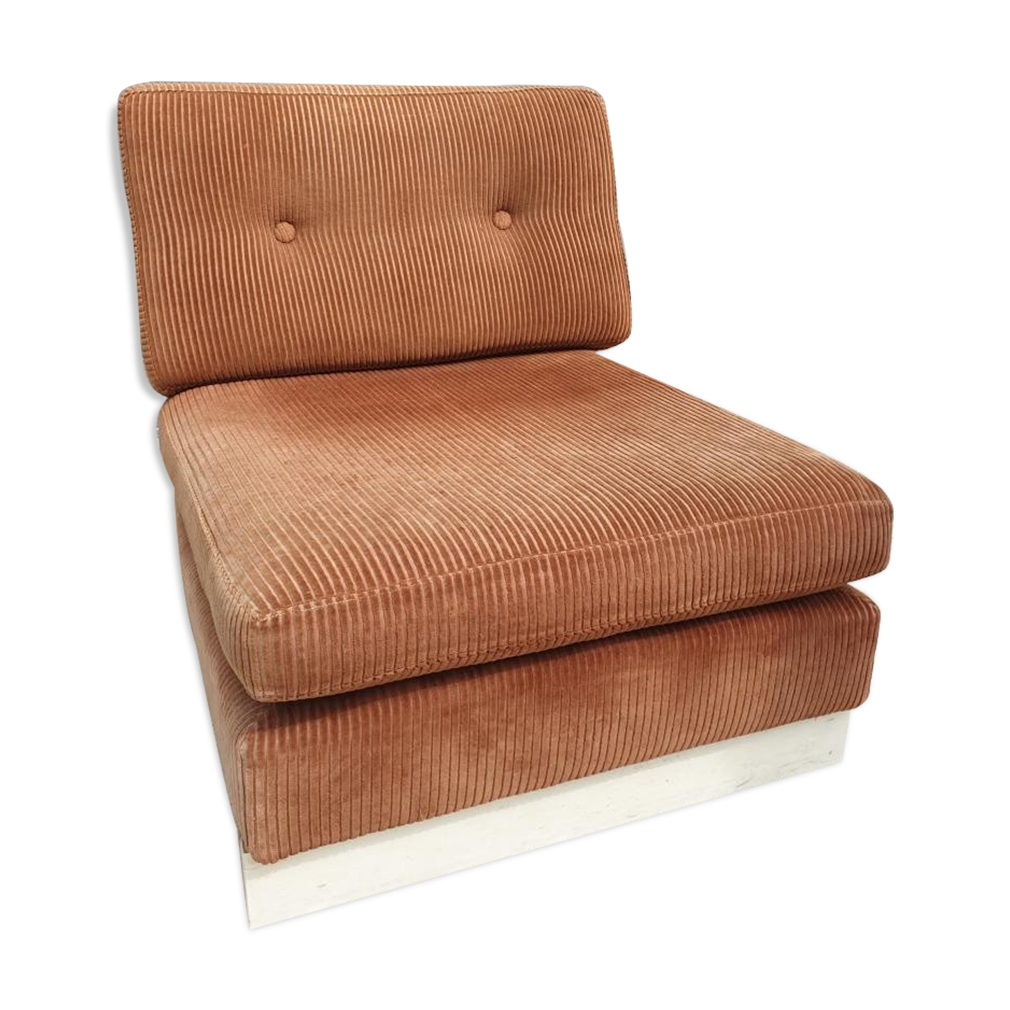 Lounge armchair 1970 corduroy "Pierre Richard"