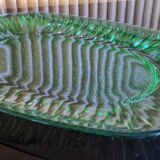 Rectangular serving dish and a tempered glass ravier Vereco 70s