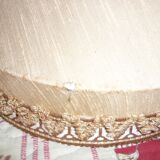 Lampshade pagoda greige rosé round scalloped headband Ø 56 cm