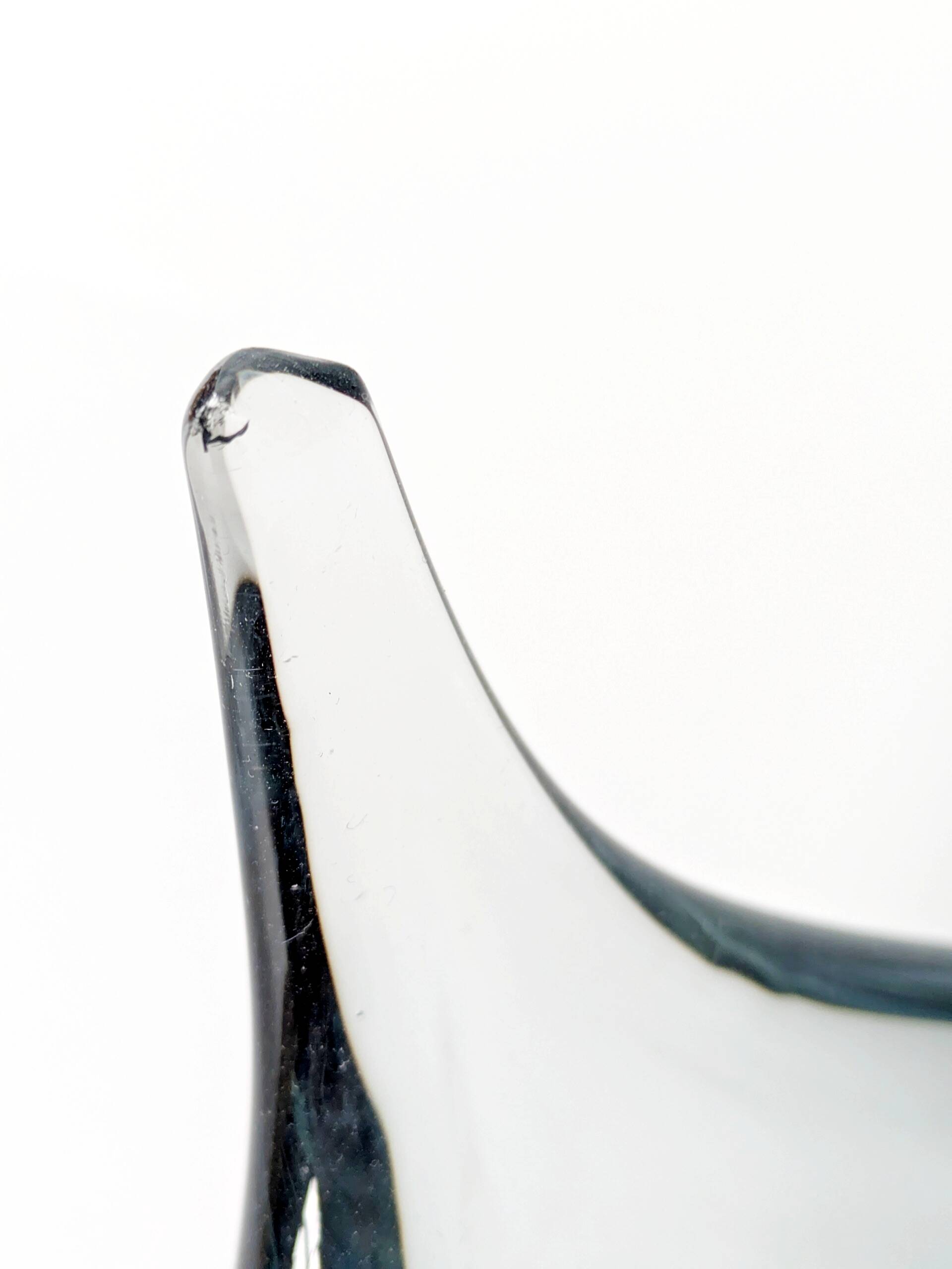 Vide poche en verra AKVA Per Lütken pour Holmegaard Danemark, années 60