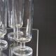 Set of 6 transparent glass flutes/coupes in very good condition.