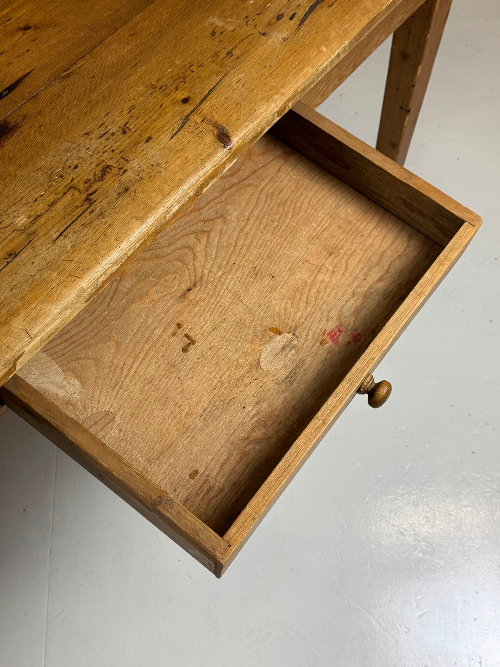 English antique pine dining table
