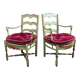 Pair of provençal straw armchairs late nineteenth