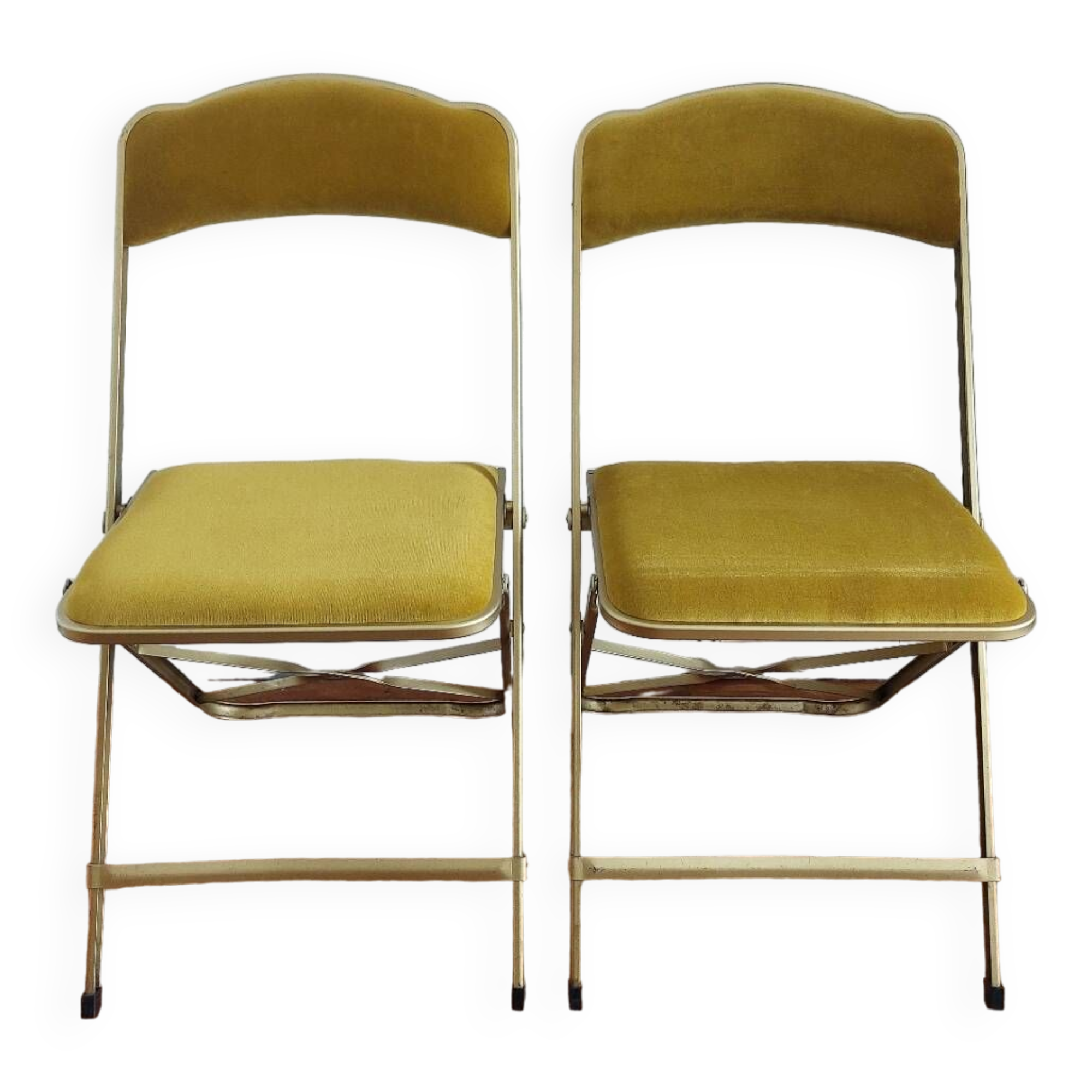 Lot de 2 chaises pliantes en velours