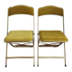 Lot de 2 chaises pliantes en velours