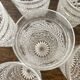 Vintage high glasses made of molded glass
