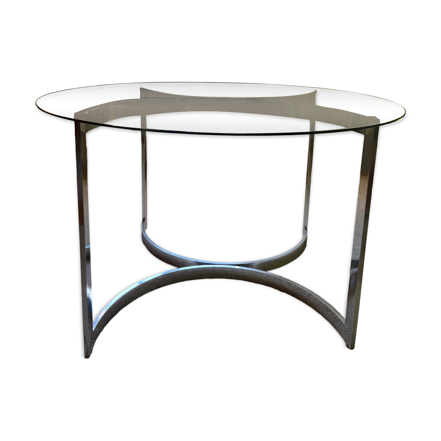 Table verre fumé design vittorio introini