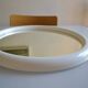 Round white plastic mirror 1970s 1970s France