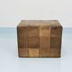 De Sede Patchwork Leather Cube Stool, Pouf, Ottoman, Switzerland, 1970s