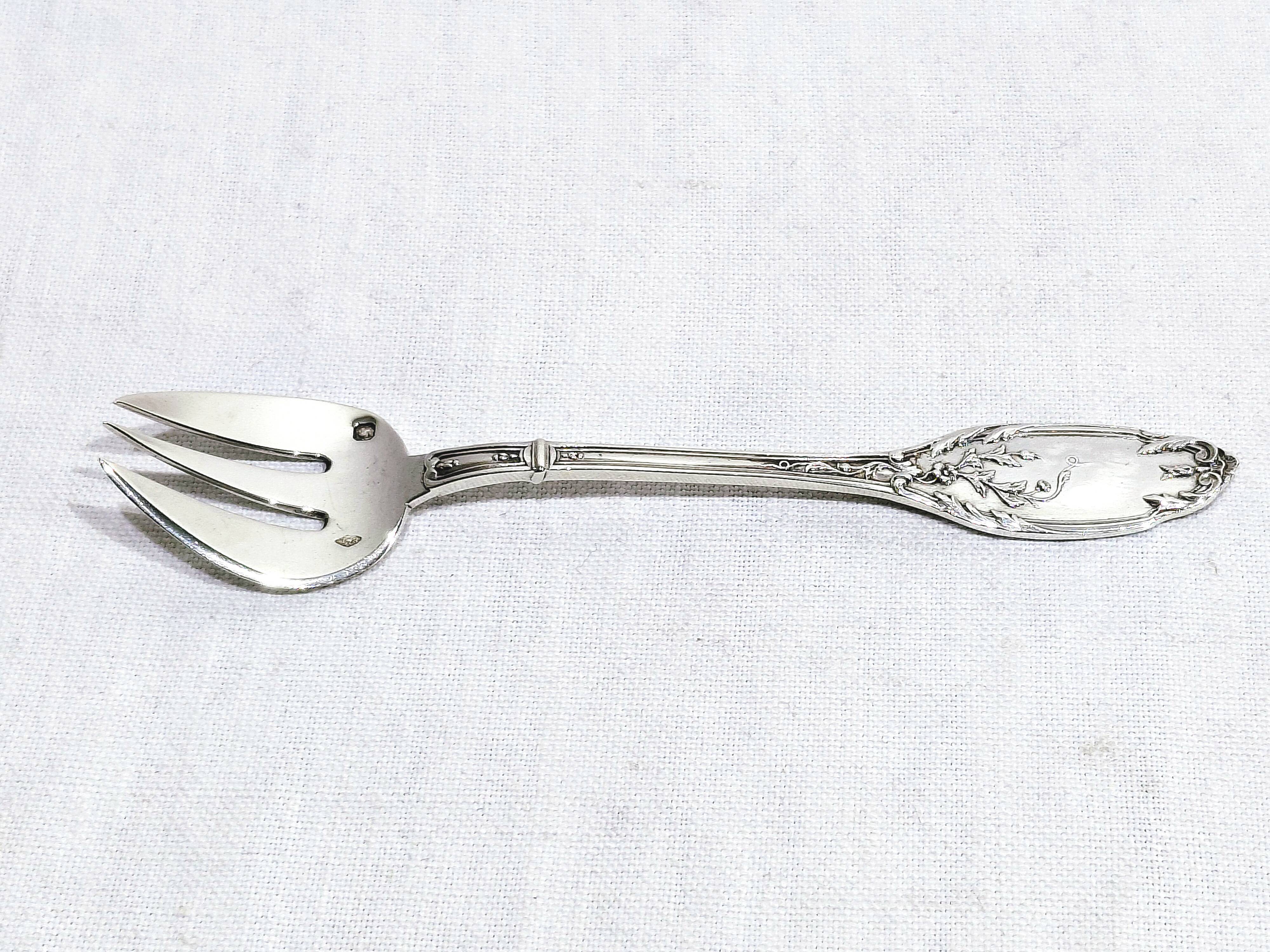 Eugène lefebvre - silver plated oyster forks