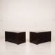 Pair of African rosewood and brass bedside tables for Fratelli Turri