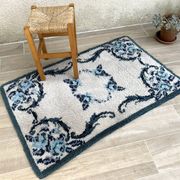 Pure wool blue rug 125x78cm