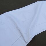 Old white sheet monogrammed E.P embroidered cotton