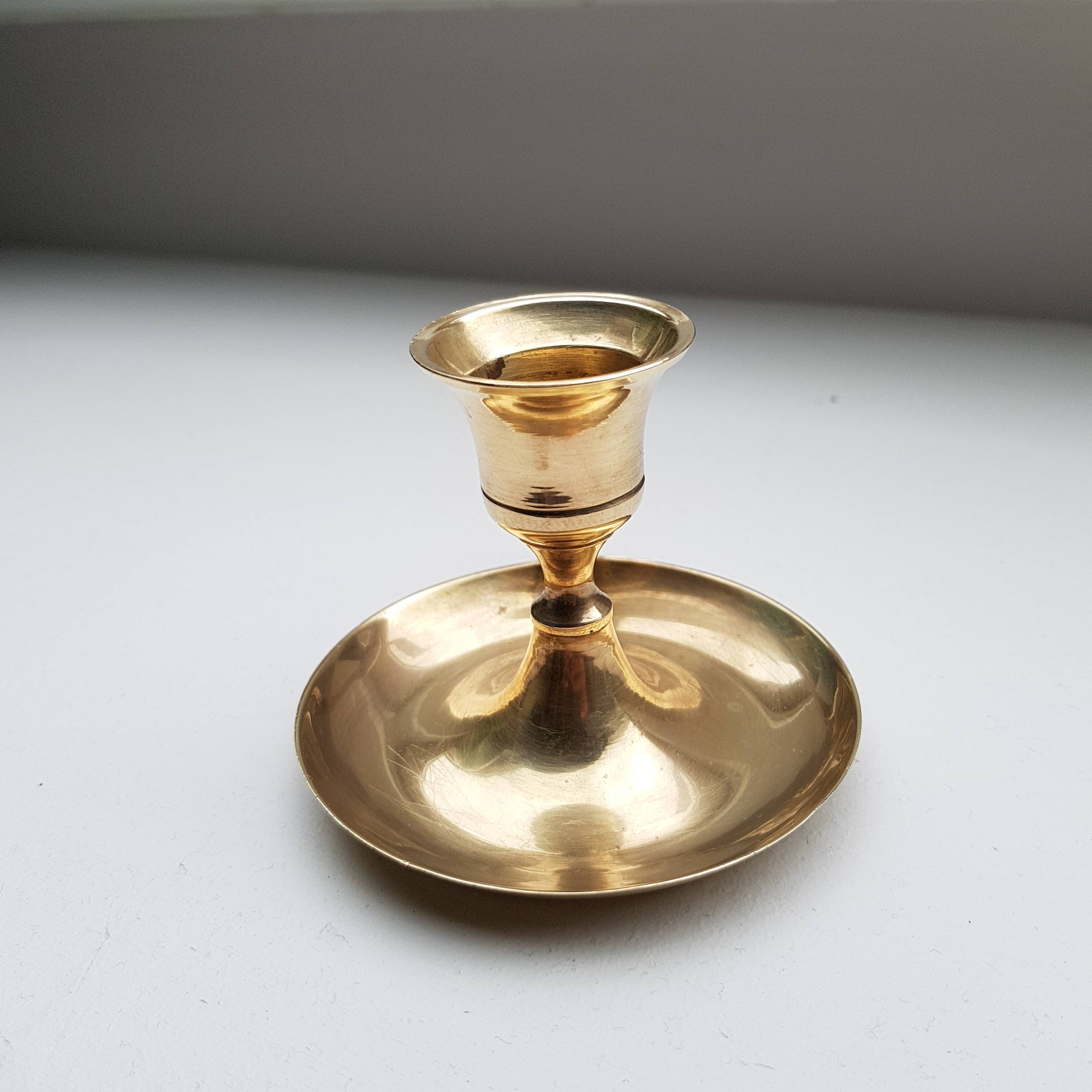 Brass taper candleholder