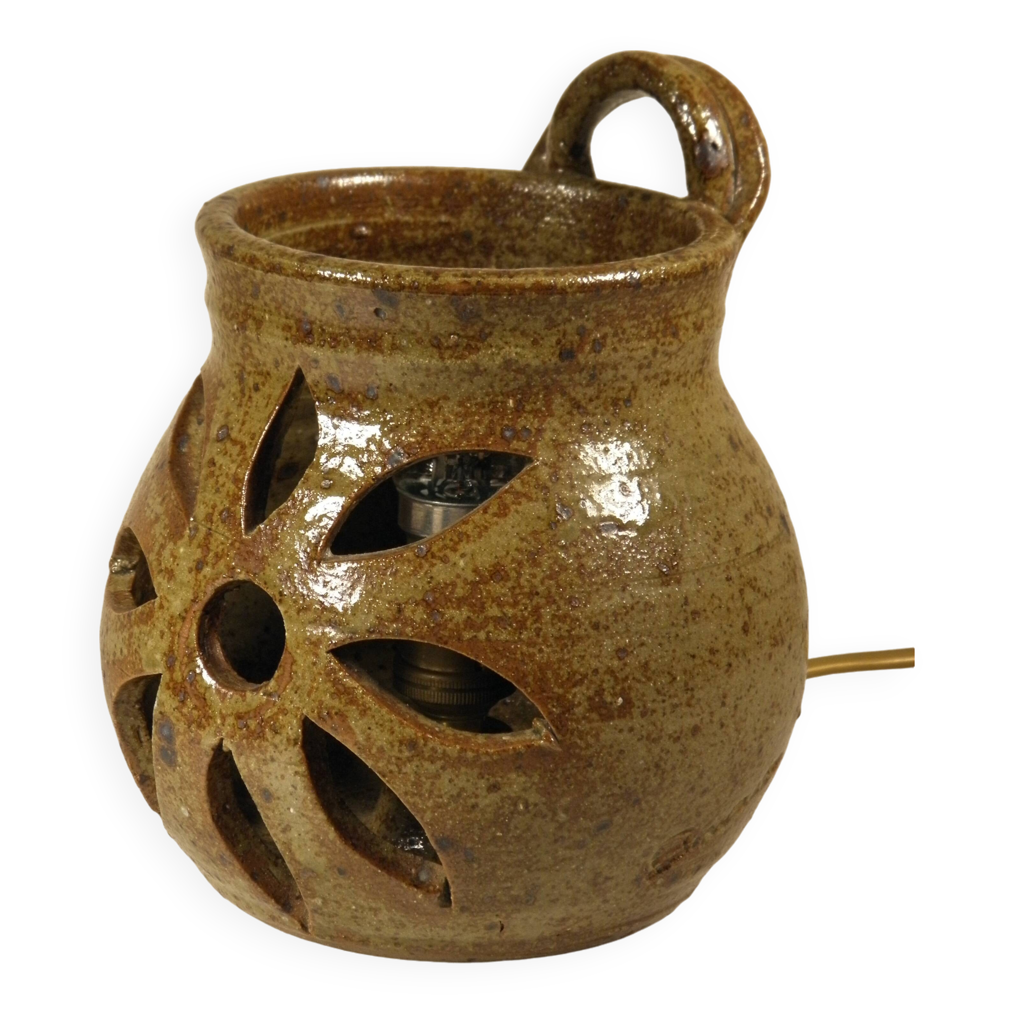 Lamp - night light in stoneware from the 70s