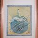 Framed poster galeries lafayette vintage frame gilded wood 44 x 34