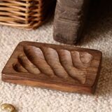 Signed wooden pocket emptier carved with a gouge, 1970s