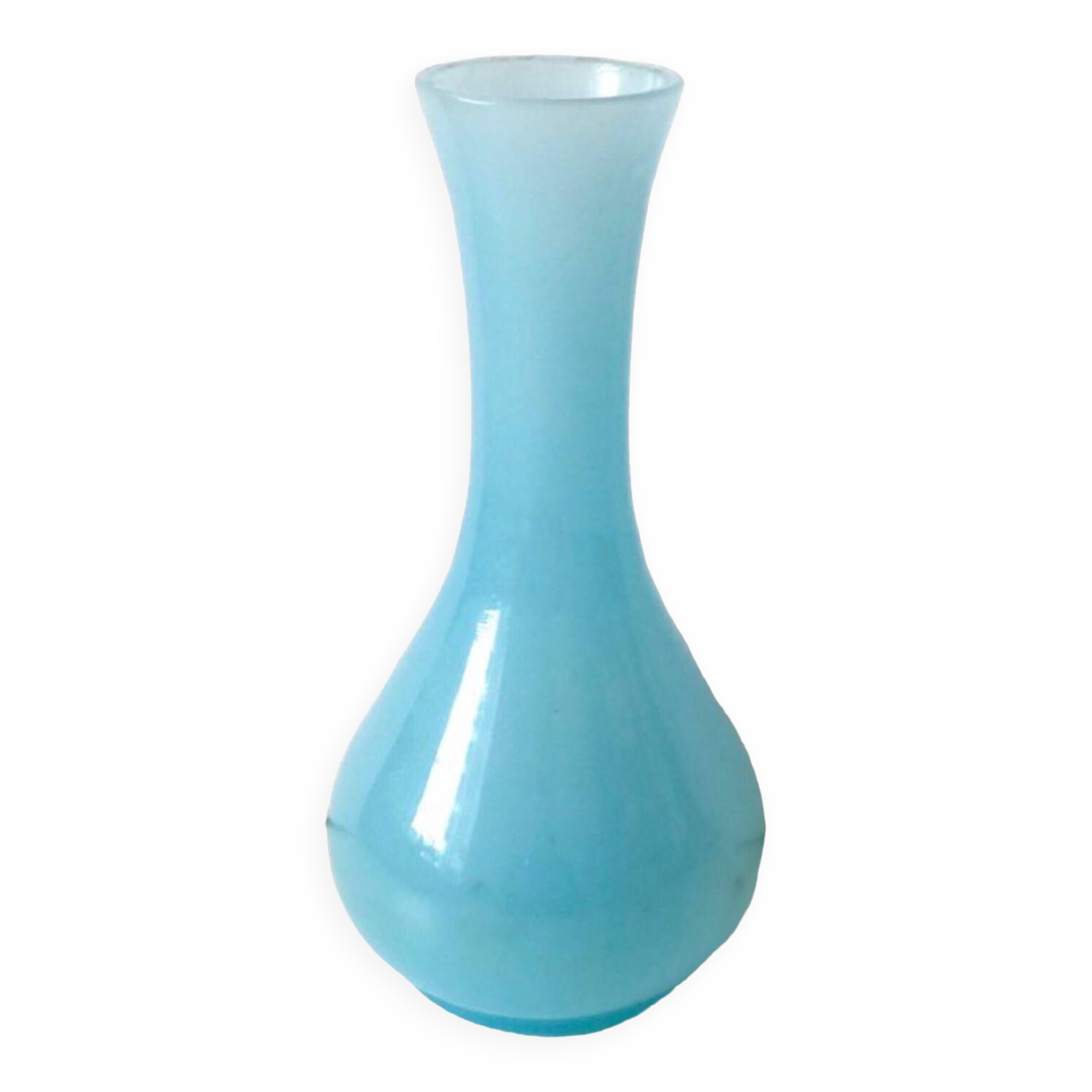 Blue Opaline Vase
