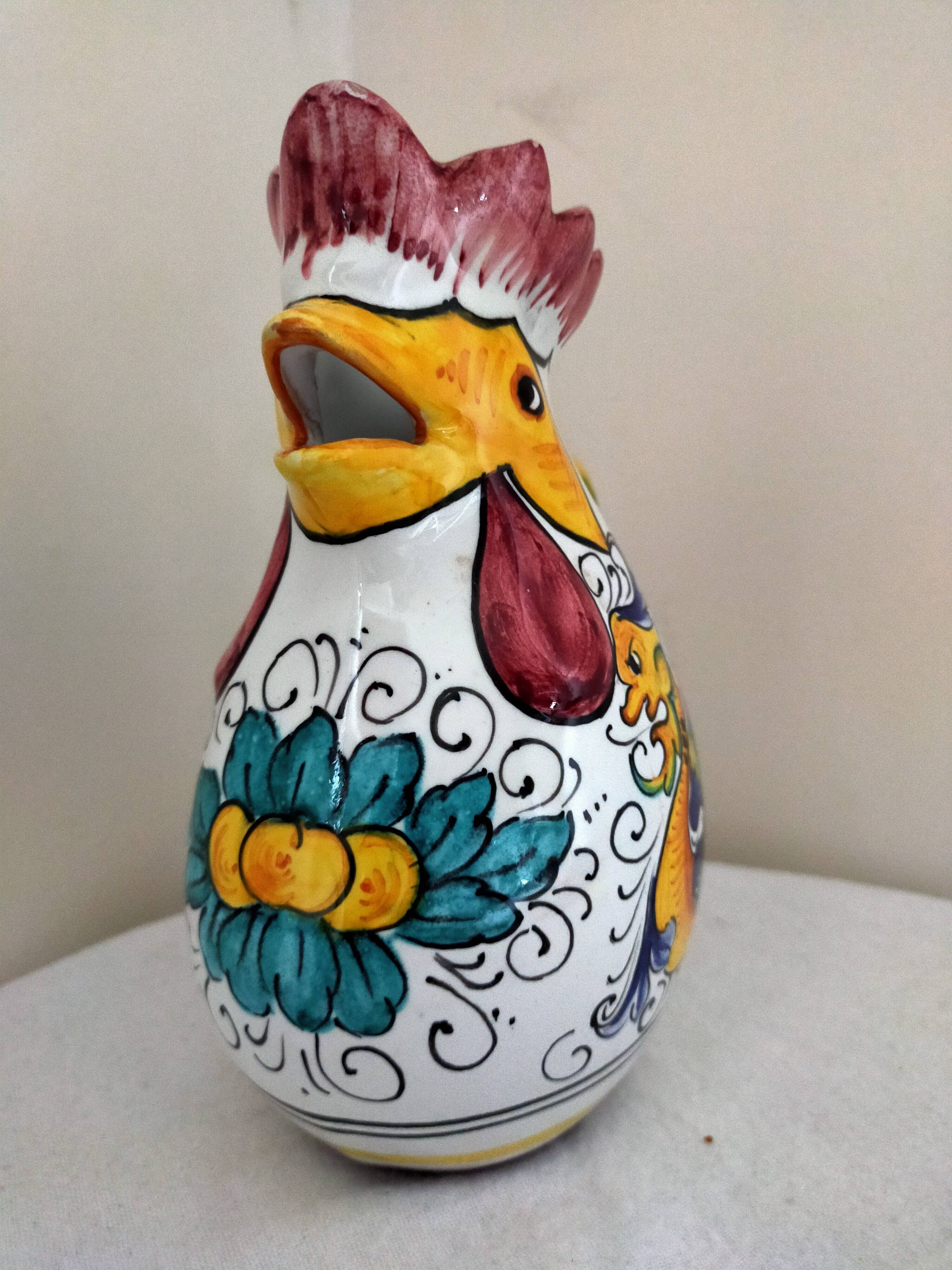 Animal pitcher rooster Sberma dervta decorated and numbered