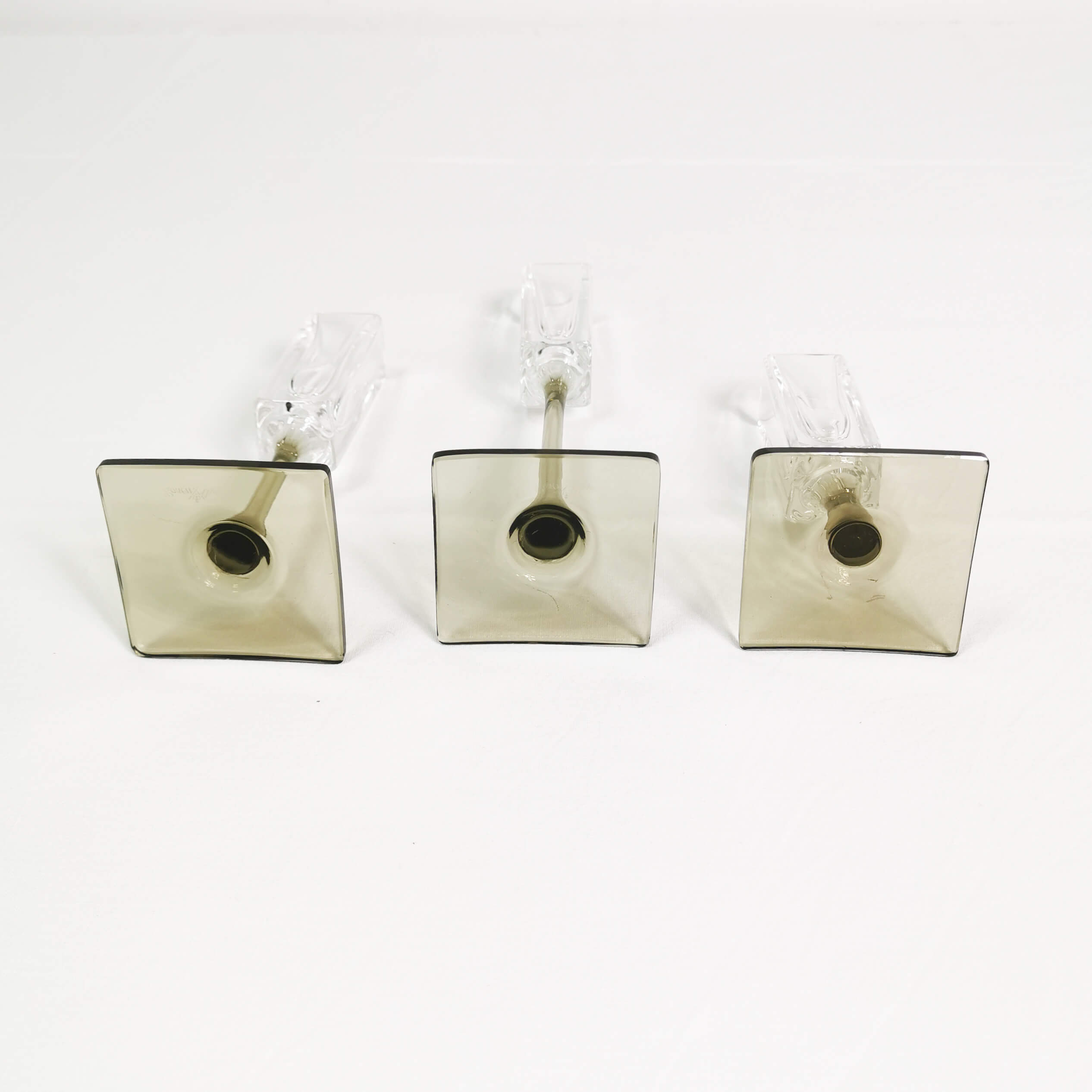 Crystal candlesticks, Rosenthal, designed by G. Jensen, Germany, 1970s