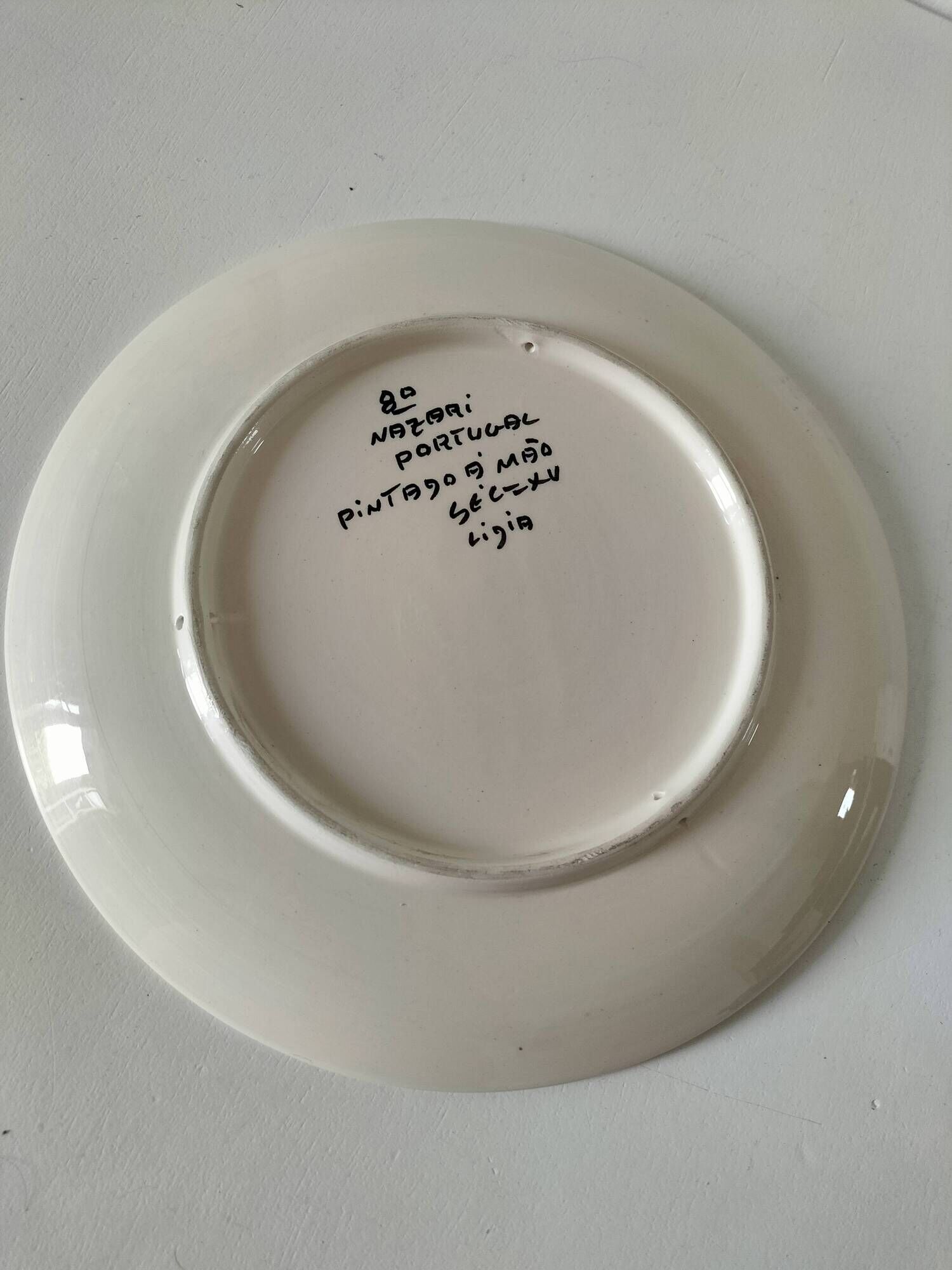Assiette portugaise Nazari peinte main au coq
