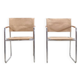 Karin Mobring Amiral chairs in chrome and jute from 1973