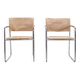 Chaises Karin Mobring Amiral en chrome et jute de 1973