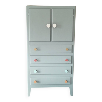 Vintage grey-green chest of drawers