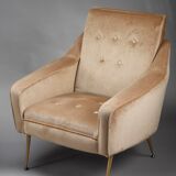 Pair of velvet chairs from the 50s