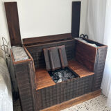 Coffre-fauteuil coloniale ￼