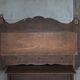 Solid wood coat rack with wall mirror, heart-shaped coat hooks