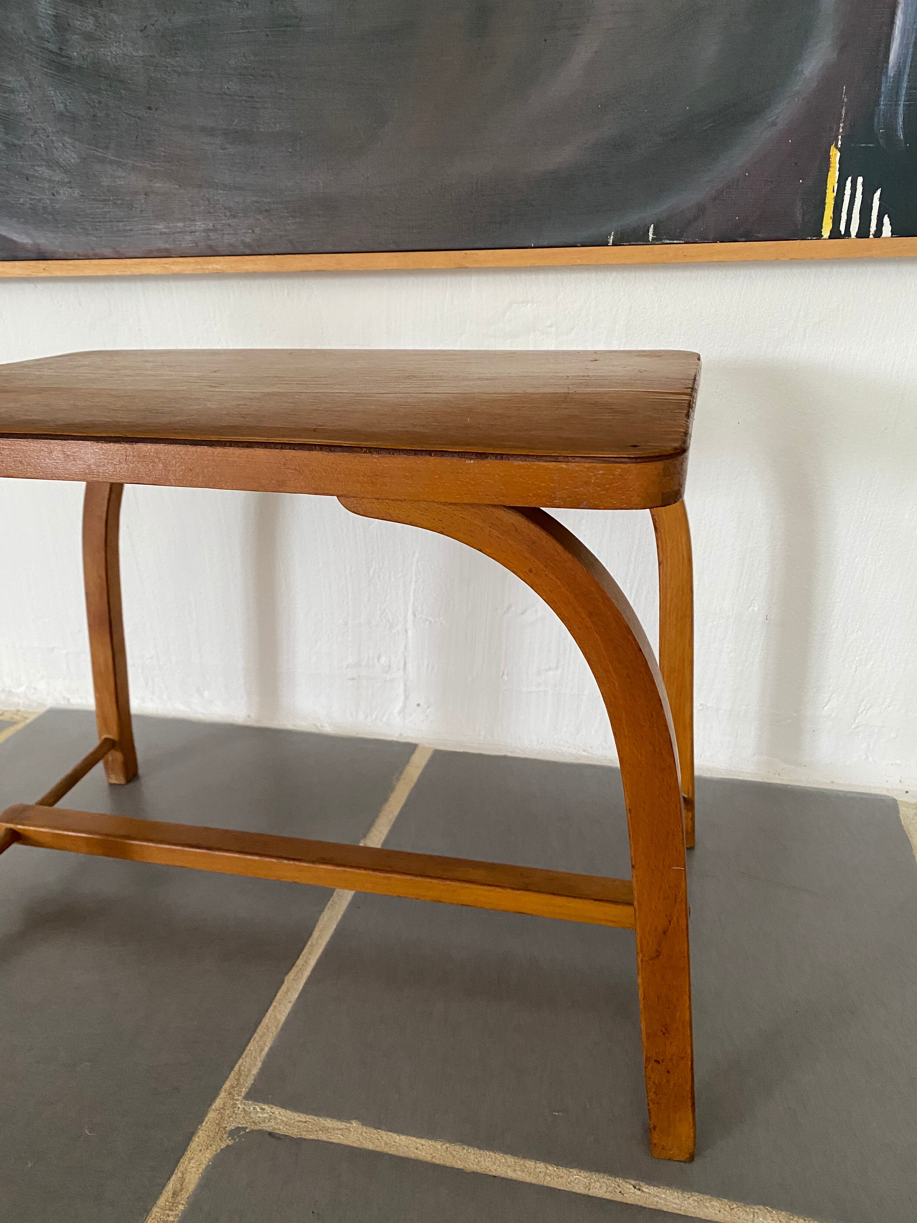 Table basse vintage bois courbey