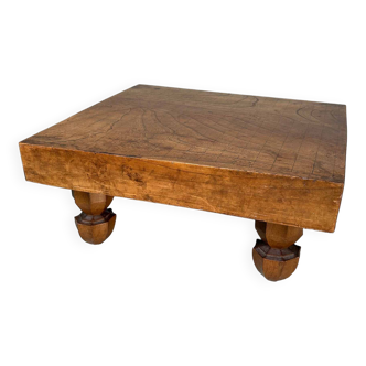 Plateau de jeu GO Goban Kaya, table basse en bois Keyaki, époque Taishō, Japon