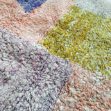 Moroccan Berber carpet Boujaad with colorful flats 243x140cm