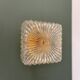 Vintage square glass globe wall/ceiling light.